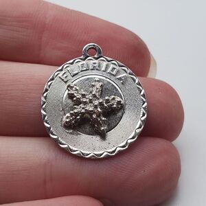 Florida starfish sterling‎ silver necklace pendant